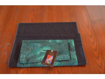 Set of 4 Emerald Green Batik Placemats