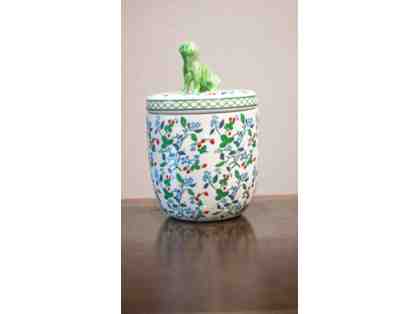 Beautiful Lidded Dog Food Container