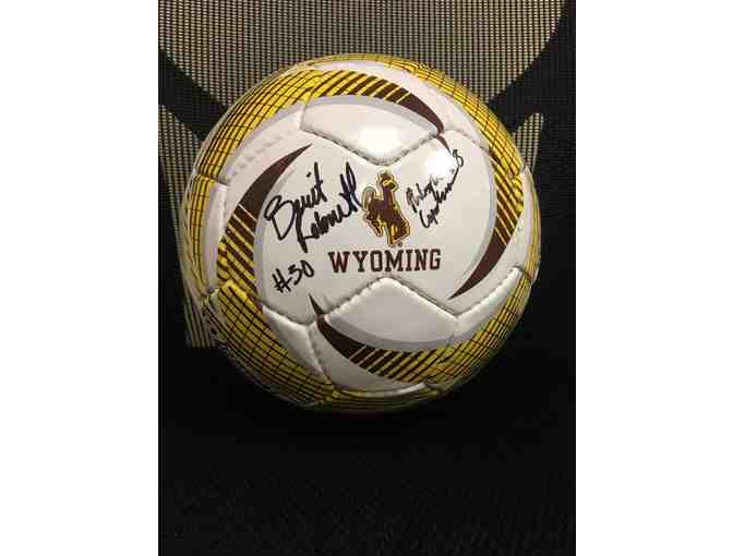 UW autographed soccer poster and ball