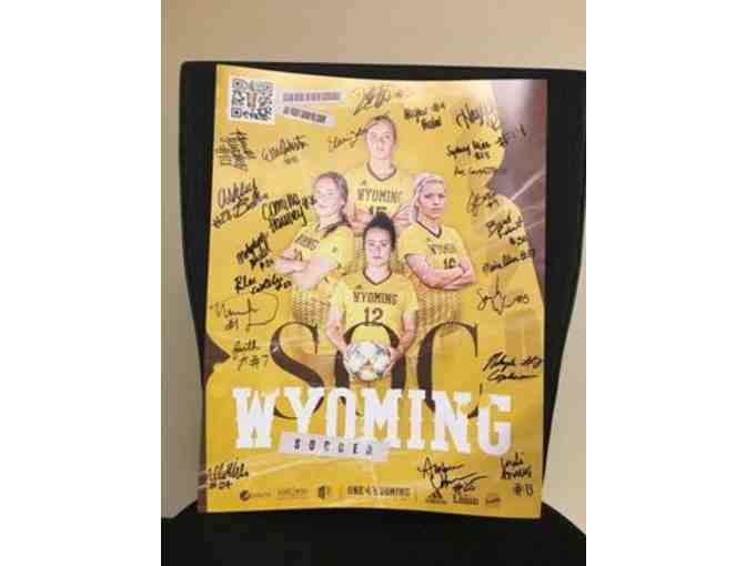 UW autographed soccer poster with swag