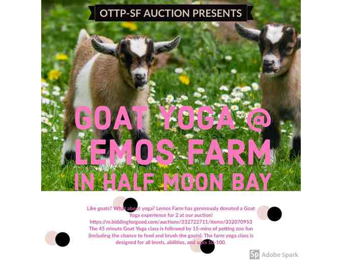 Goat Yoga at Lemos Farm for 2