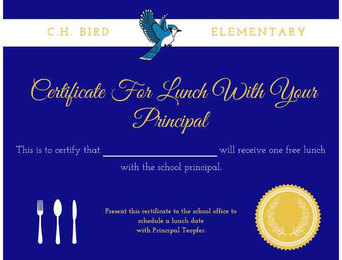 Lunch with your Principal at C.H. Bird Elementary - Photo 1