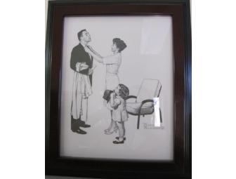Norman Rockwell Framed Pencil Drawing Print- Dinner Jacket