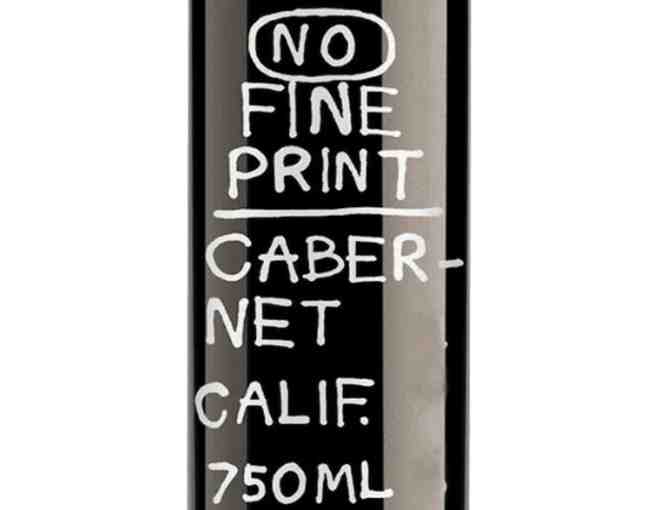 2016 No Fine Print Wine, Cabernet, California
