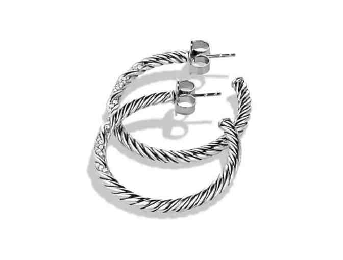 David Yurman Diamond Hoop Earrings
