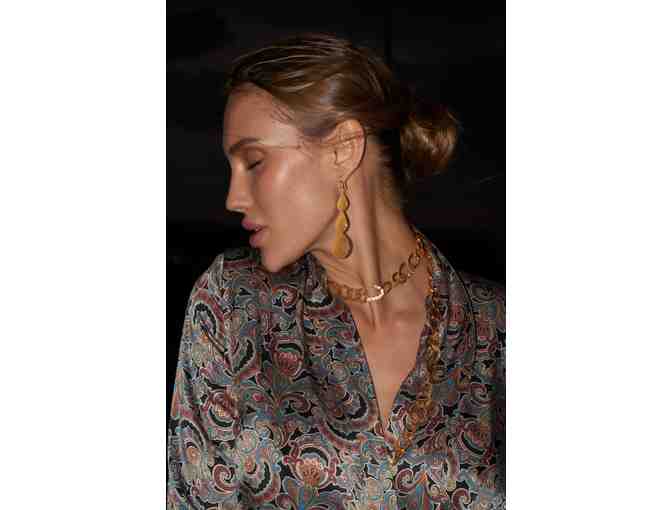 Gold Necklace and Hoops from Seyahan Jewelry