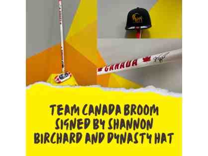 Team Canada Broom signed by Shannon Birchard
