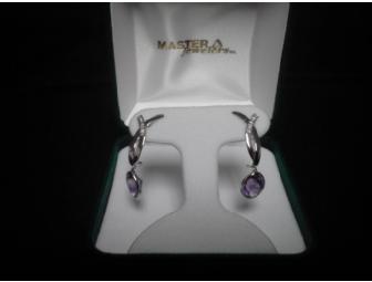 Amethyst and Diamond Earrings - Masters Jewelers