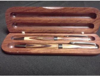 Pair of Handcrafted Wooden Pens