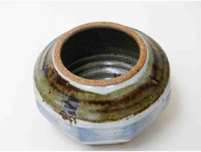 Handmade 70s Blue and Brown Ceramic Bowl