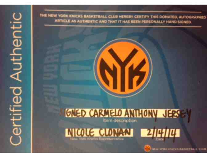 New York Knicks Carmelo Anthony's Autographed Jersey