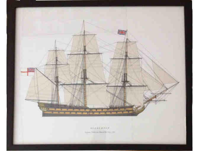 Philip Williams Posters -  Print of the 18th Century Gunship the 'AGEMEMNON'