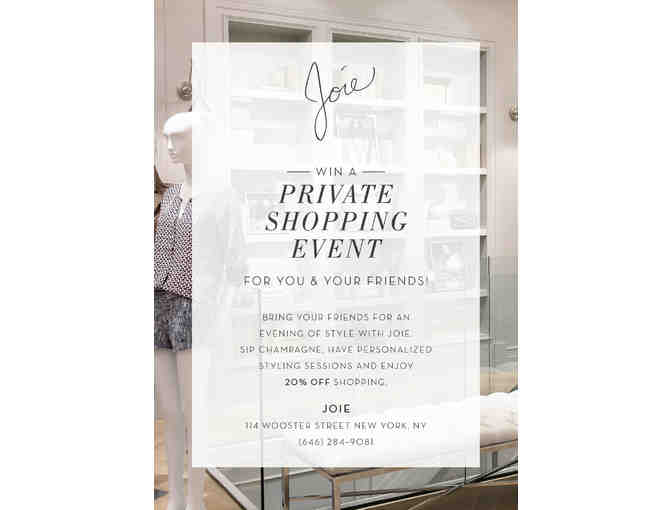 Joie Soho Boutique: $100 gift card + Private Shopping for You & Friends after hours