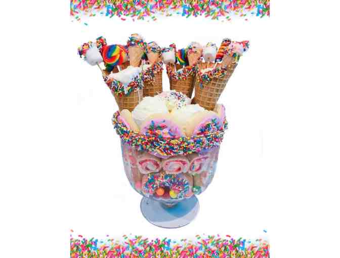 Sprinkles Land - Giant Plush Ice Cream Toy & 'Giant Rainbow Castle' ice cream (serves 7)
