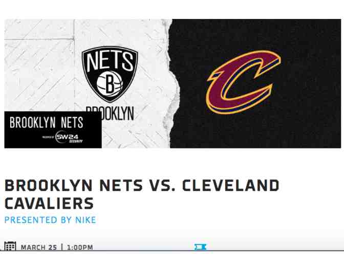 4 Suite Tickets: 3/25 1pm Brooklyn Nets vs. Cavaliers at Barclay - Photo 1