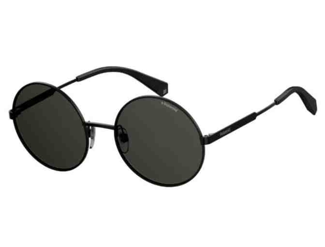 Polaroid - Black Round Polarized Sunglasses $55 - Photo 1