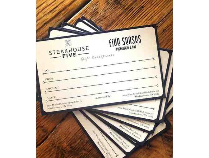 Five Senses/Steakhouse Five $100 Gift Card - Photo 1
