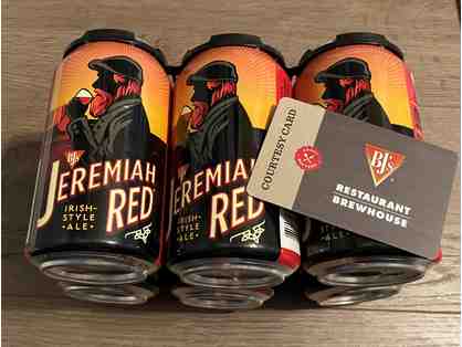BJ'S RESTAURANT AND BREWHOUSE - 6 pack of Jeremiah Red Irish Style Ale + $25 Gift Card