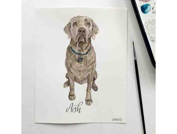 8x10 Watercolor Pet Portrait ~ Paper Love Studio