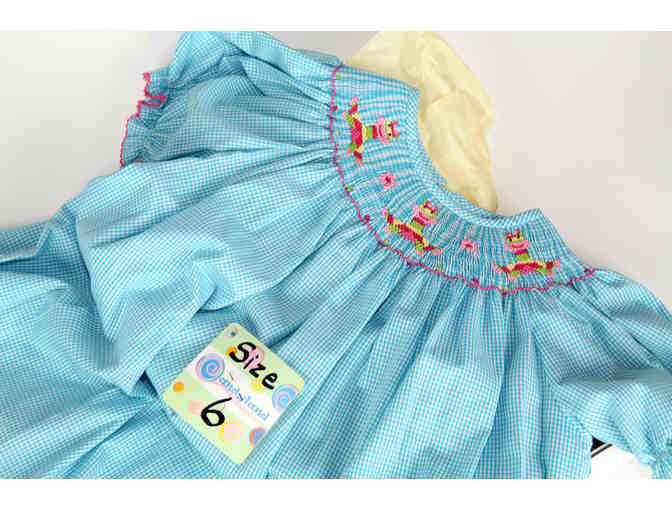 Candyland Smocked Girls Dress (size 6)