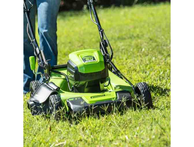 Greenworks Pro 60 Cordless Electric Lawn Mower-Battery Included - Photo 2