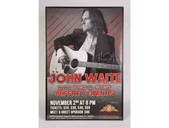 John Waite Autographed Acoustic Guitar & Poster