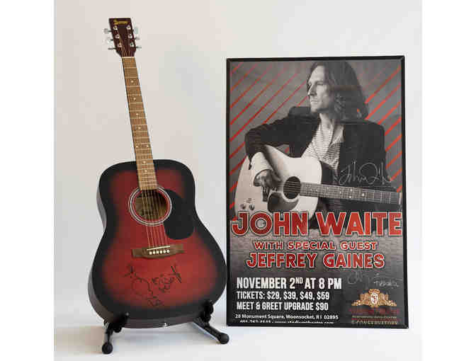 John Waite Autographed Acoustic Guitar & Poster