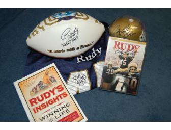 Rudy Ruettiger Autographed Memorabilia Package