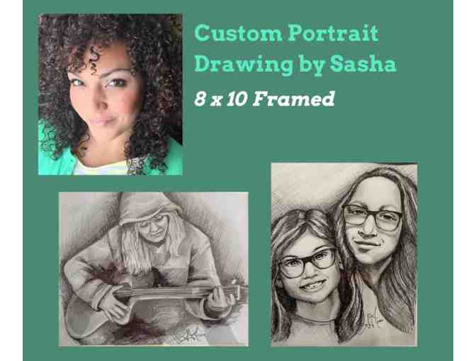 Custom Portrait Drawing by Sasha (8 x 10 Framed) - Photo 1