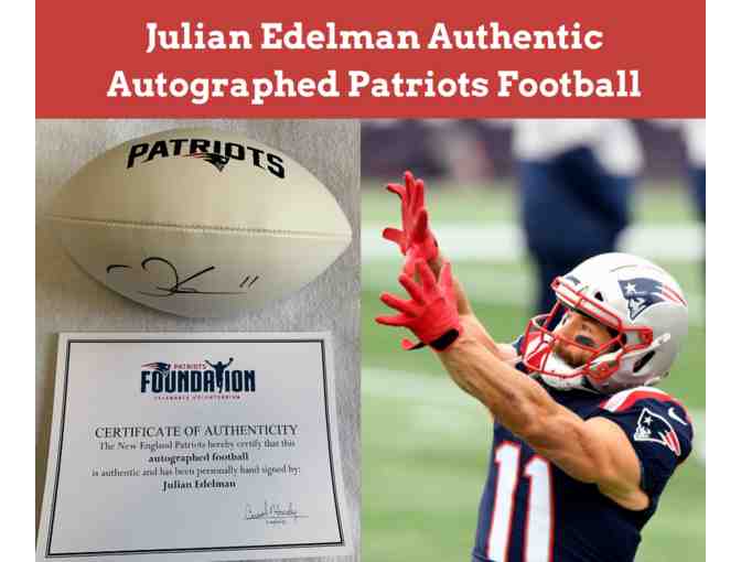 Julian Edelman Autographed Patriots Football with Certificate of Authenticity (PRICELESS) - Photo 1