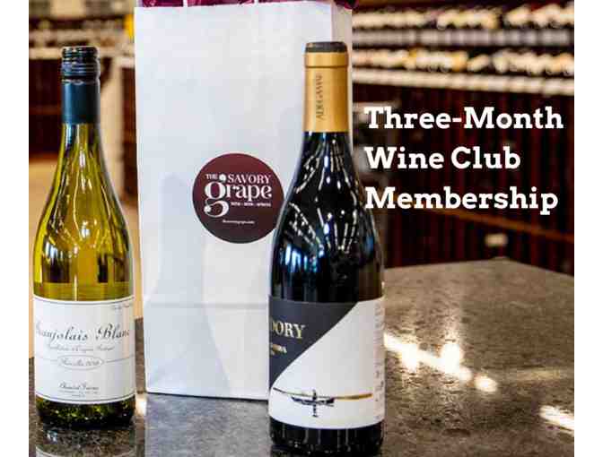 Three-Month Wine Club Membership at The Savory Grape