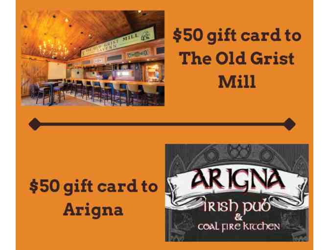 $50 gift card to The Old Grist Mill Tavern and $50 gift card to Arigna Irish Pub - Photo 1