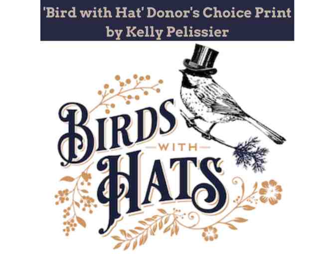 'Bird with Hat' Donor's Choice Framed Print (15x19) - Photo 1