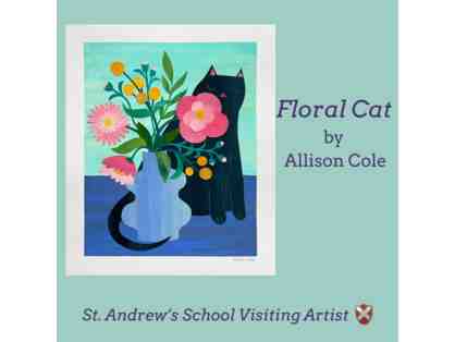 Floral Cat by Allison Cole