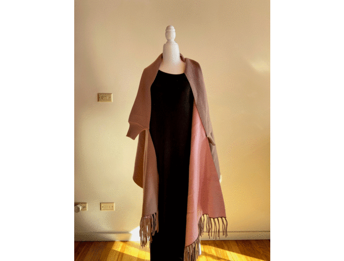 Pink and Brown Reversable Shawl