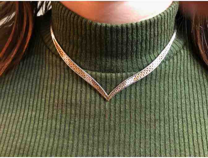 925 Tri-Color Elegant Silver Necklace
