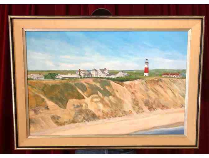 Large original painting of Nantucket shore