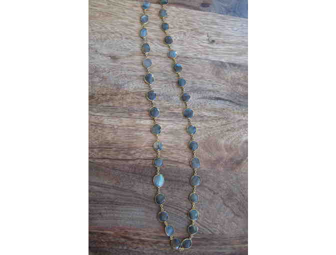 Labradorite Bezel Necklace