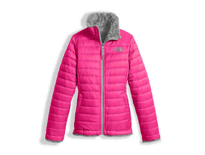 The North Face - Girls Reversible Pink Vest + Etip Gloves + Pink Knit Hat