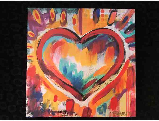 12"x12" Heart Painting By Shen - Photo 1
