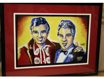 'Elvis and Johnny Cash' signed and framed print by Michael Maness