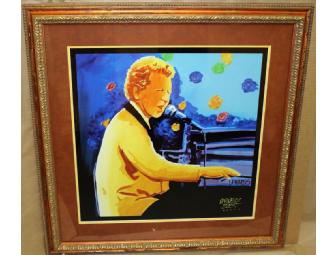 'Jerry Lee Lewis' signed and framed print by Michael Maness
