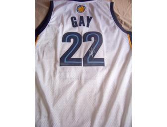 Rudy Gay signed jersey and Staxtacular poster