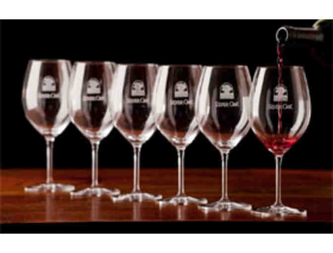 Silver Oak Wine and glasses