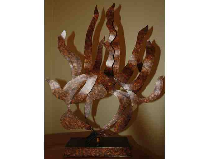 Metal Flame Sculpture by Nala Trebor