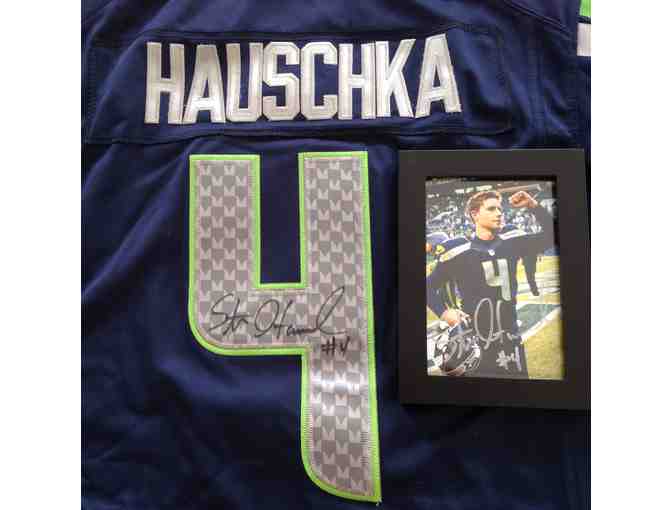 Steven Hauschka signed jersey and photo