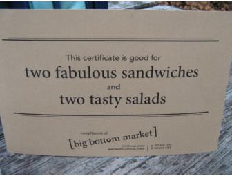 Lunch for 2 at [big bottom market]