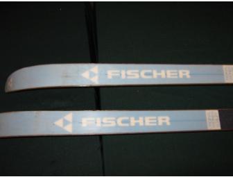 Vintage Fischer Crowne skis - wood