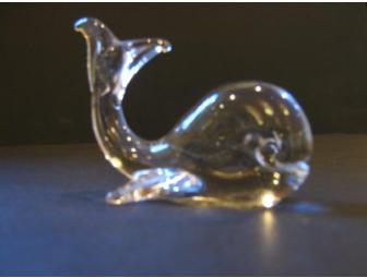Adorable Glass Whale Sculpture