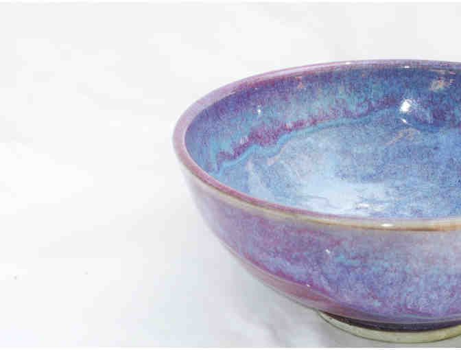 Handthrown Blue/Lavendar Ceramic Bowl
